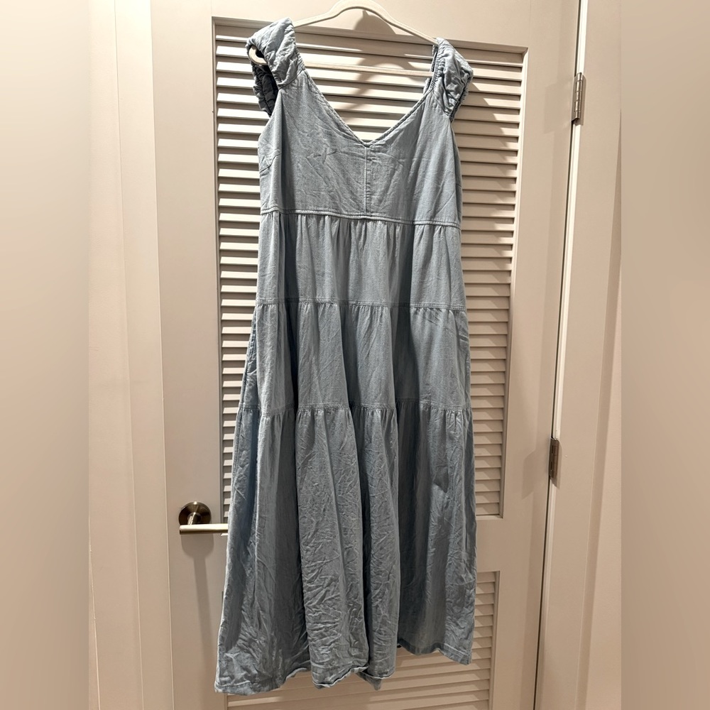 Maxi Jean dress with pockets